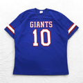 Rawlings anni '90, USA, NFL, maglia da gioco da football, T-shirt XL, blu, GIANTS, numerata