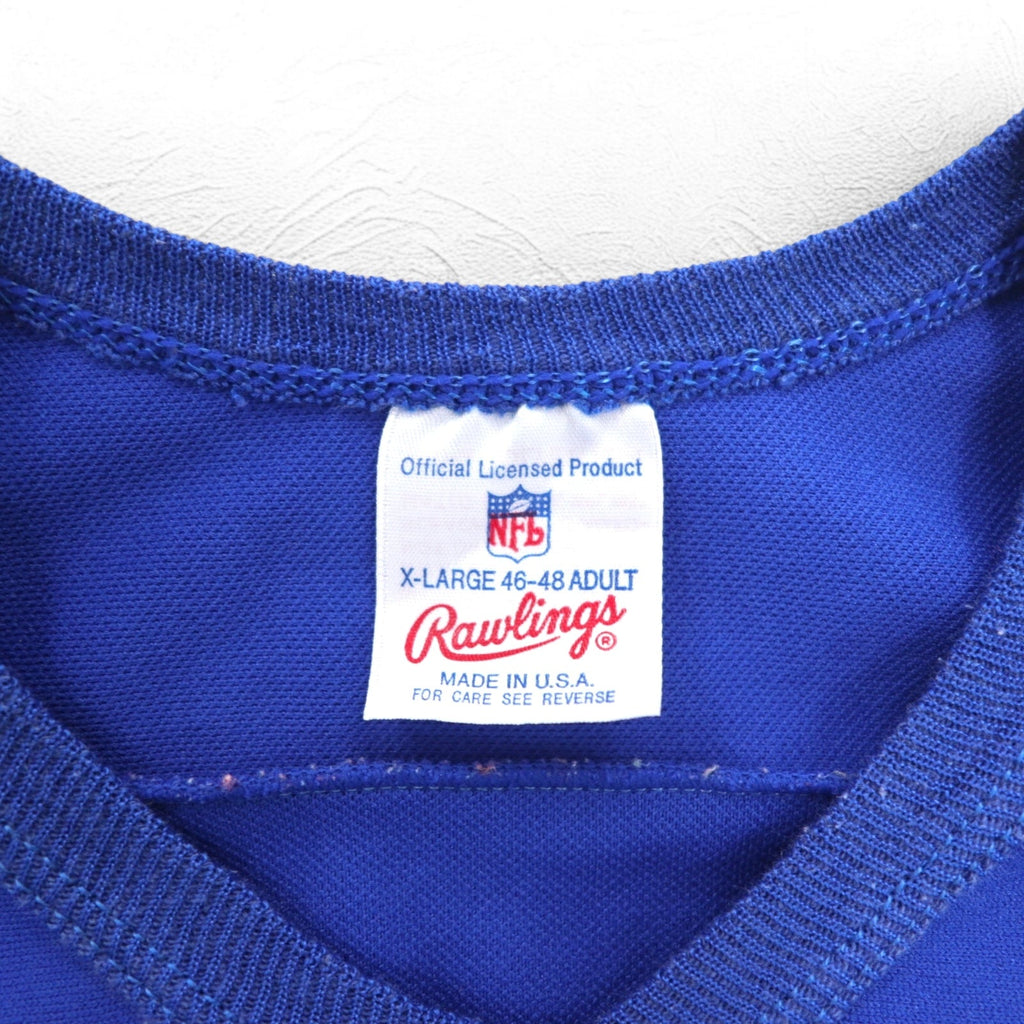 Rawlings anni '90, USA, NFL, maglia da gioco da football, T-shirt XL, blu, GIANTS, numerata