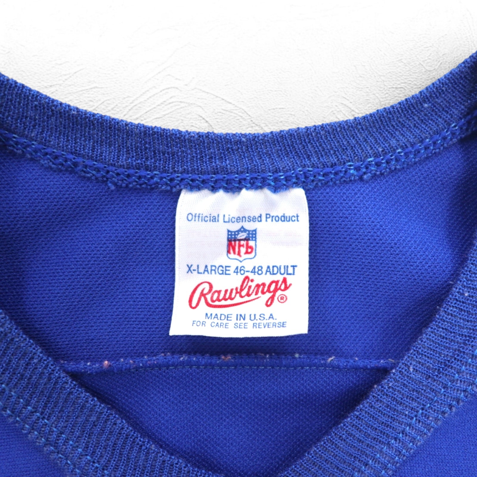 Rawlings anni '90, USA, NFL, maglia da gioco da football, T-shirt XL, blu, GIANTS, numerata