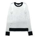 rag & bone / JEAN T-shirt a maniche lunghe in mesh, manica lunga, XS, bianco, cotone, rayon