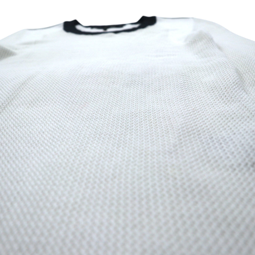 rag & bone / JEAN T-shirt a maniche lunghe in mesh, manica lunga, XS, bianco, cotone, rayon