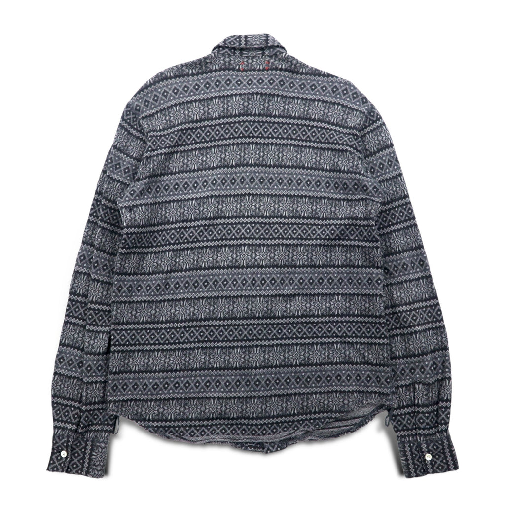 CASH CA カットオフ シャツ M グレー 総柄 ノルディック CAW11-SH0011 日本製