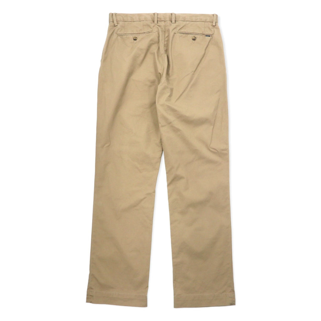 POLO RALPH LAUREN Pantaloni chino classici elasticizzati 33 beige cotone