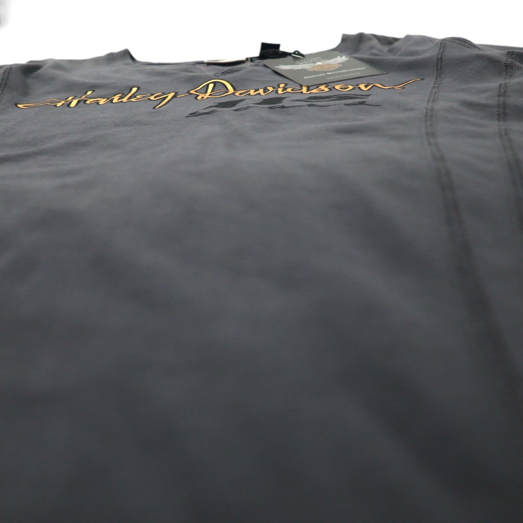 HARLEY DAVIDSON ロゴプリントTシャツ M グレー コットン 115周年記念モデル 未使用品