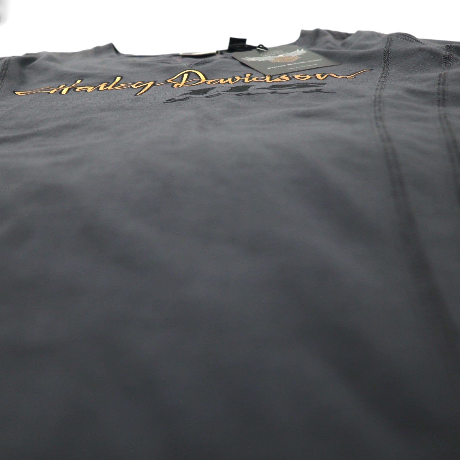 HARLEY DAVIDSON ロゴプリントTシャツ M グレー コットン 115周年記念モデル 未使用品