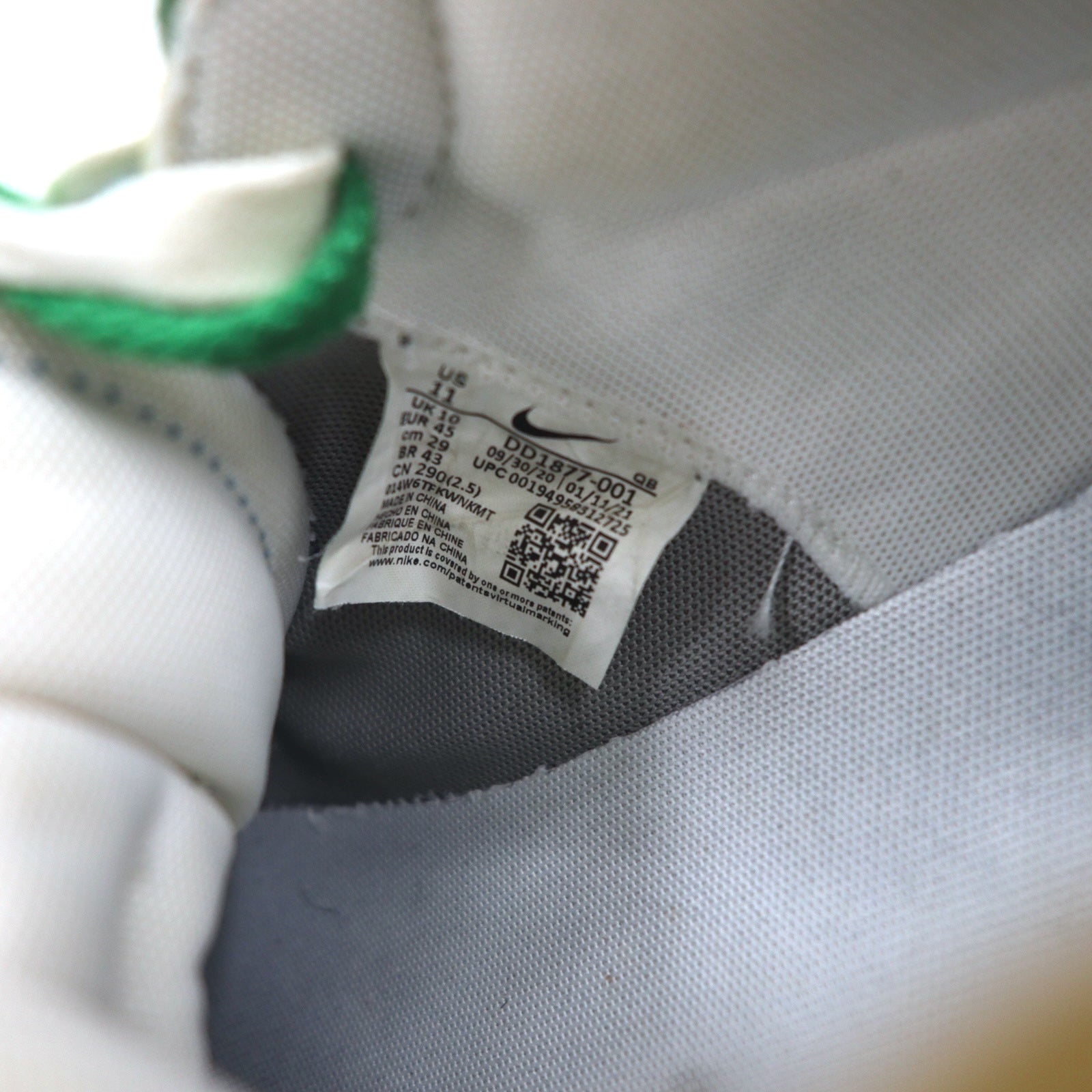 NIKE × sacai Blazer Low sneaker 29cm Grey Green Classic Green DD1877-001