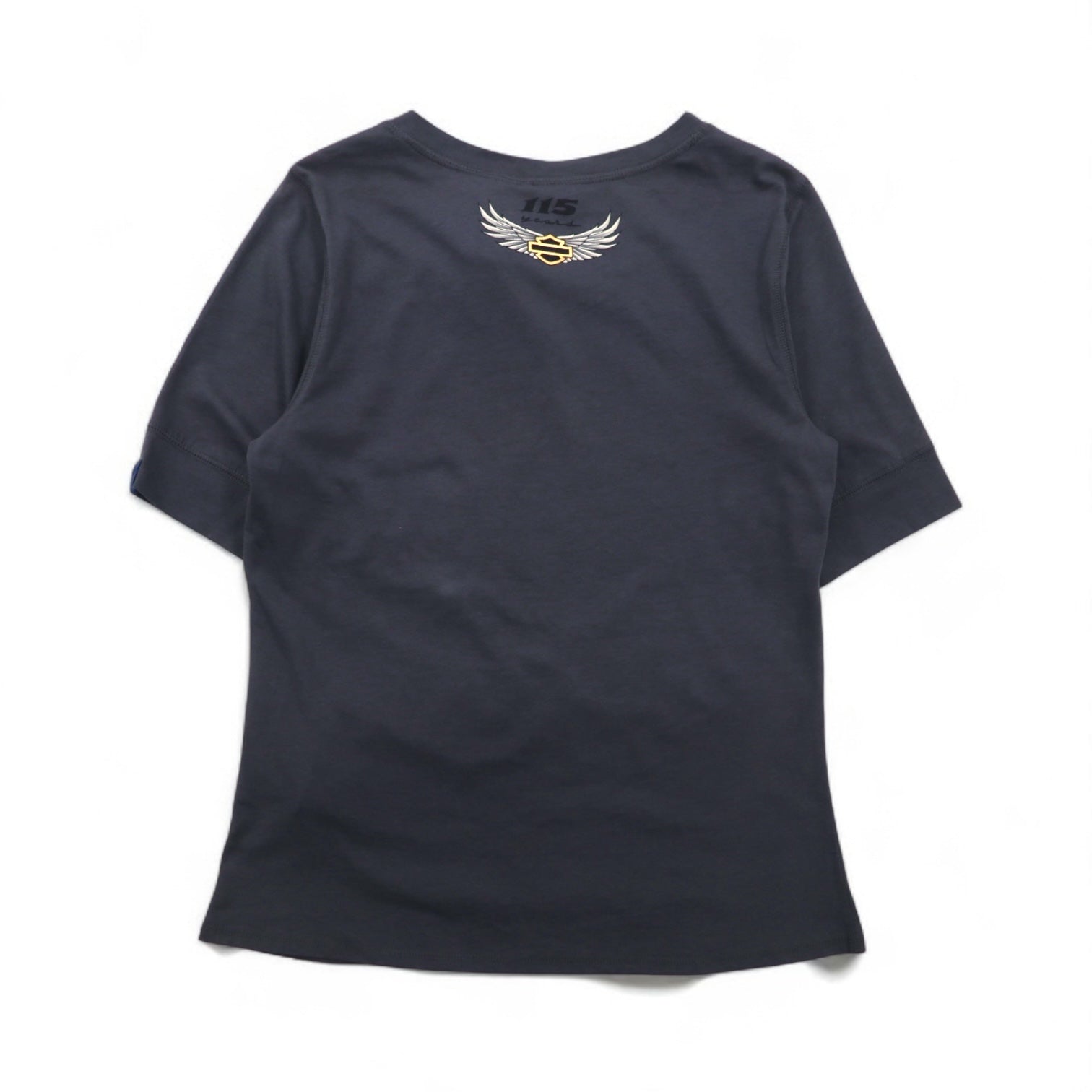 HARLEY DAVIDSON ロゴプリントTシャツ M グレー コットン 115周年記念モデル 未使用品