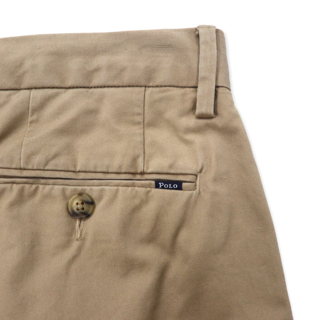 POLO RALPH LAUREN Pantaloni chino classici elasticizzati 33 beige cotone