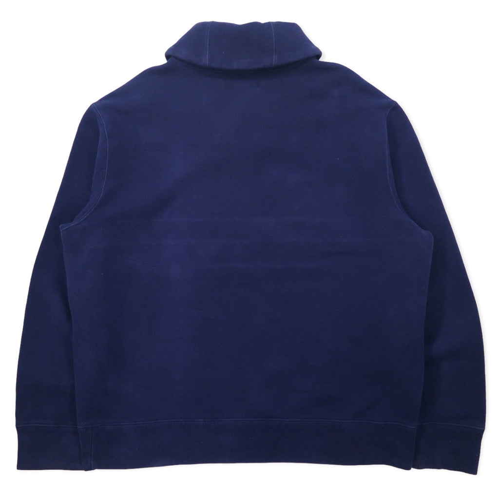 Polo by Ralph Lauren Felpa con collo sciallato XL Blu navy Cotone Ricamo piccolo pony