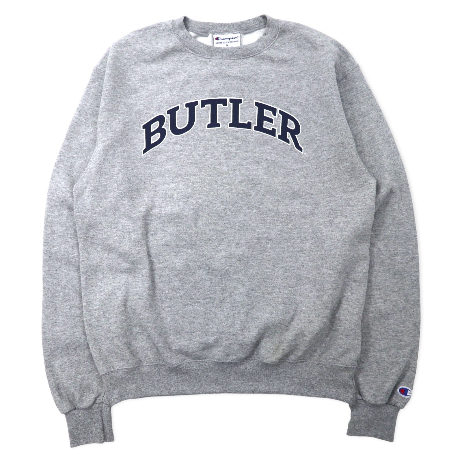 Champion felpa girocollo stampa college XL grigio cotone felpato BUTLER made in El Salvador