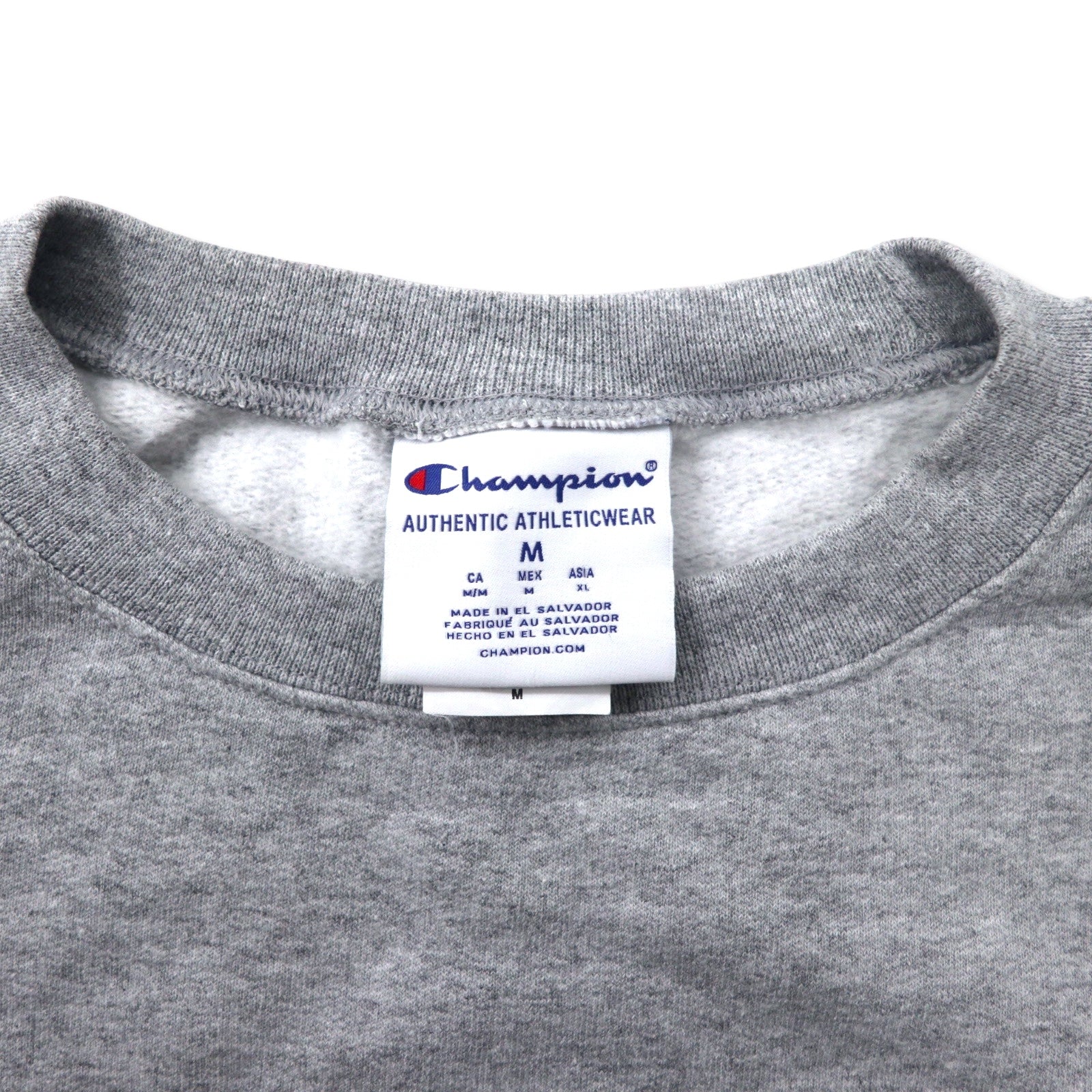 Champion felpa girocollo stampa college XL grigio cotone felpato BUTLER made in El Salvador