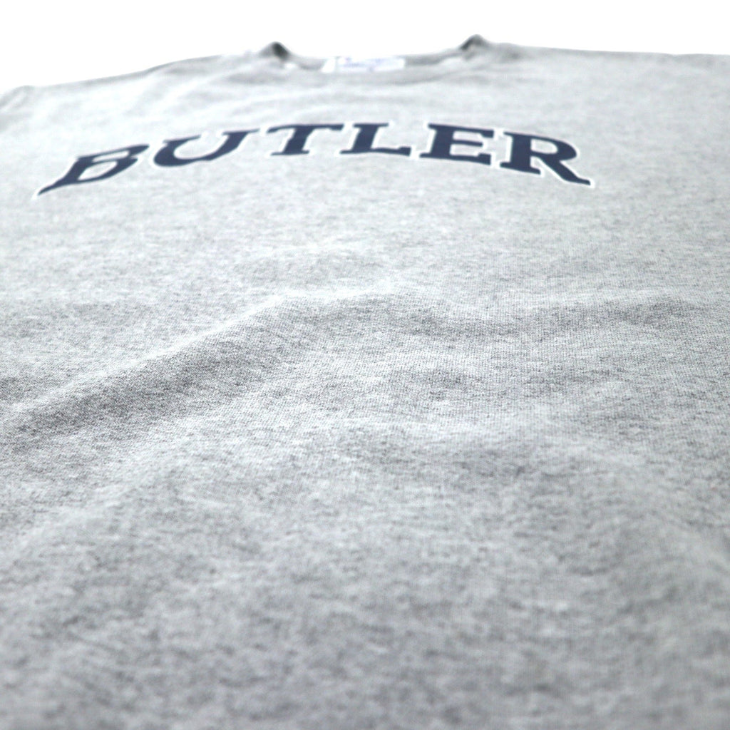 Champion カレッジ プリント スウェット XL グレー コットン 裏起毛 BUTLER エルサルバドル製
