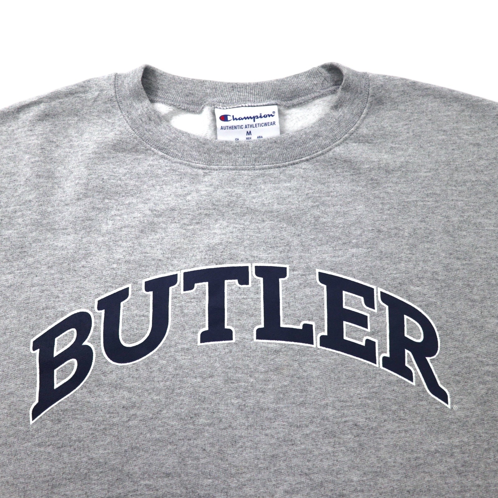 Champion felpa girocollo stampa college XL grigio cotone felpato BUTLER made in El Salvador