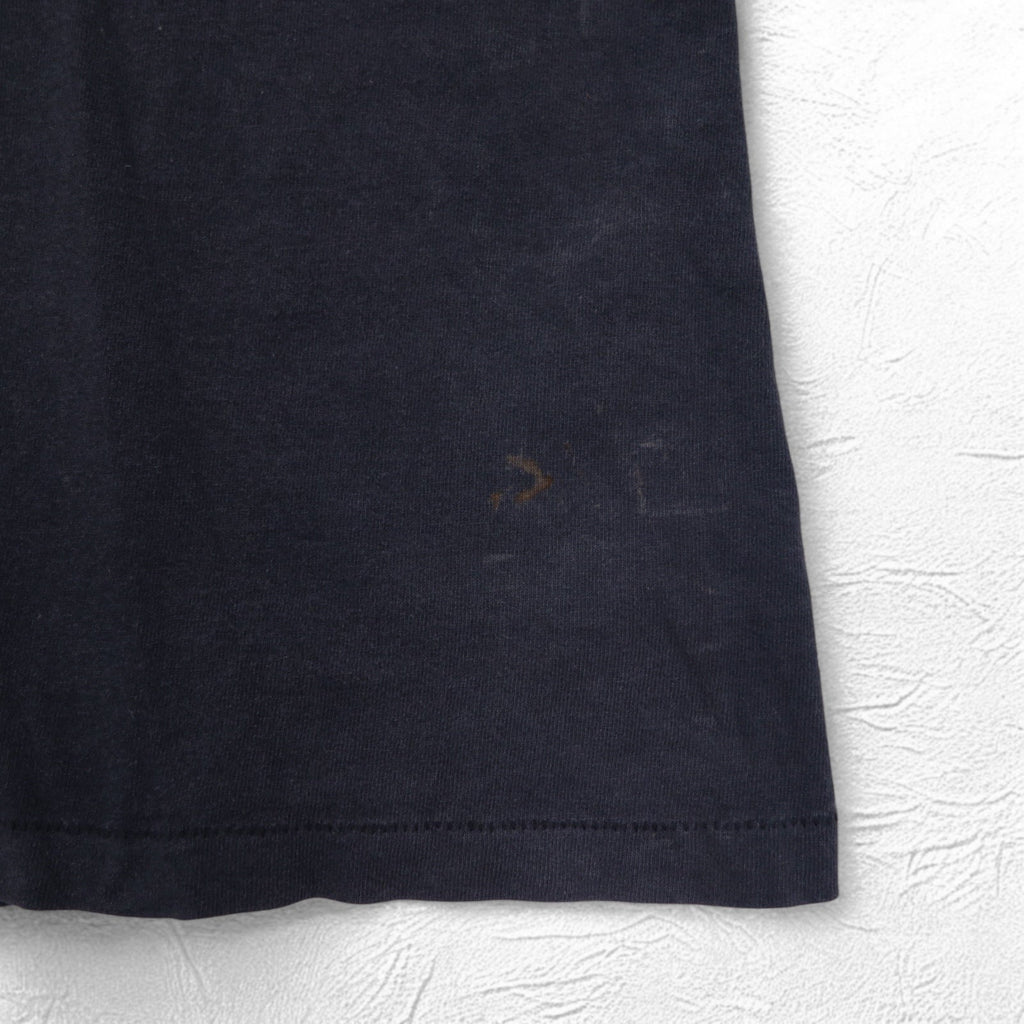 adidas Anni '80 Prodotto negli USA T-shirt con stampa Trefoil su entrambi i lati 2XL Nera Cuciture singole Taglia grande