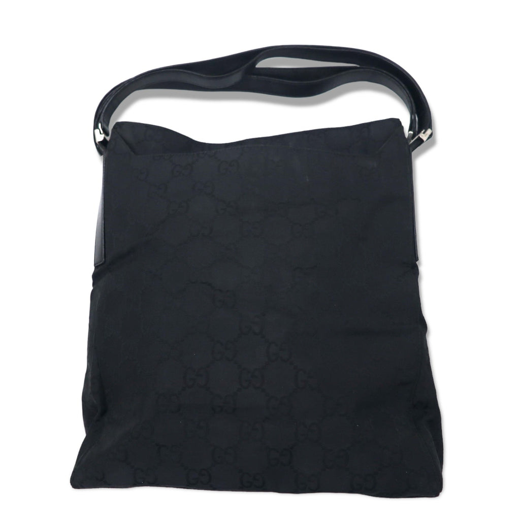 GUCCI Borsa a tracolla tote in nylon GG, Made in Italy, colore nero, 002 1043 002046