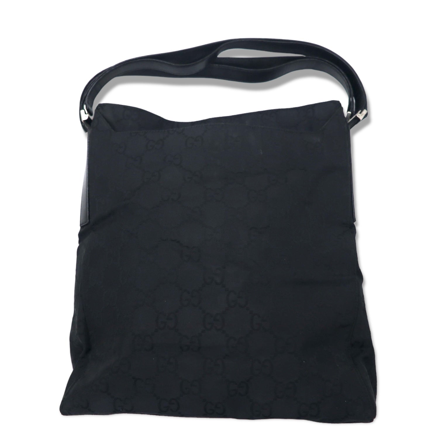 GUCCI Borsa a tracolla tote in nylon GG, Made in Italy, colore nero, 002 1043 002046