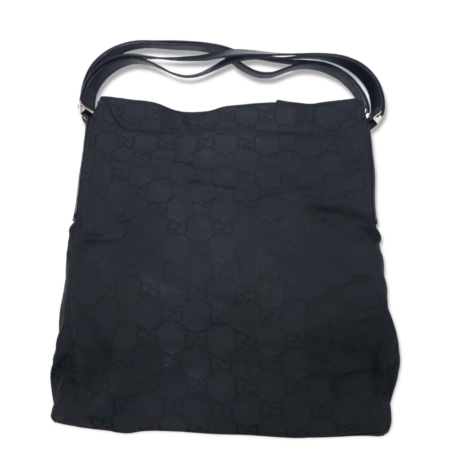 GUCCI Borsa a tracolla tote in nylon GG, Made in Italy, colore nero, 002 1043 002046