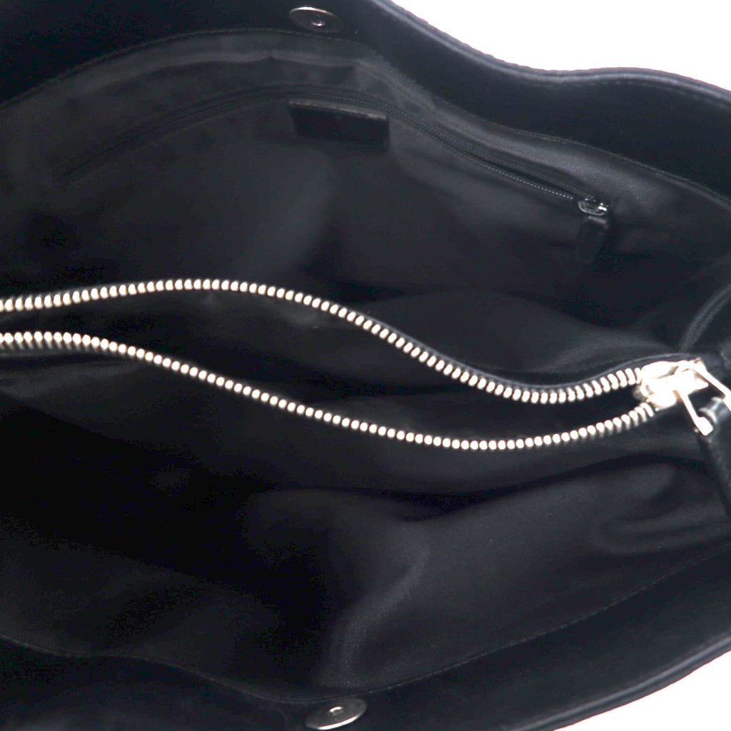 GUCCI Borsa a tracolla tote in nylon GG, Made in Italy, colore nero, 002 1043 002046