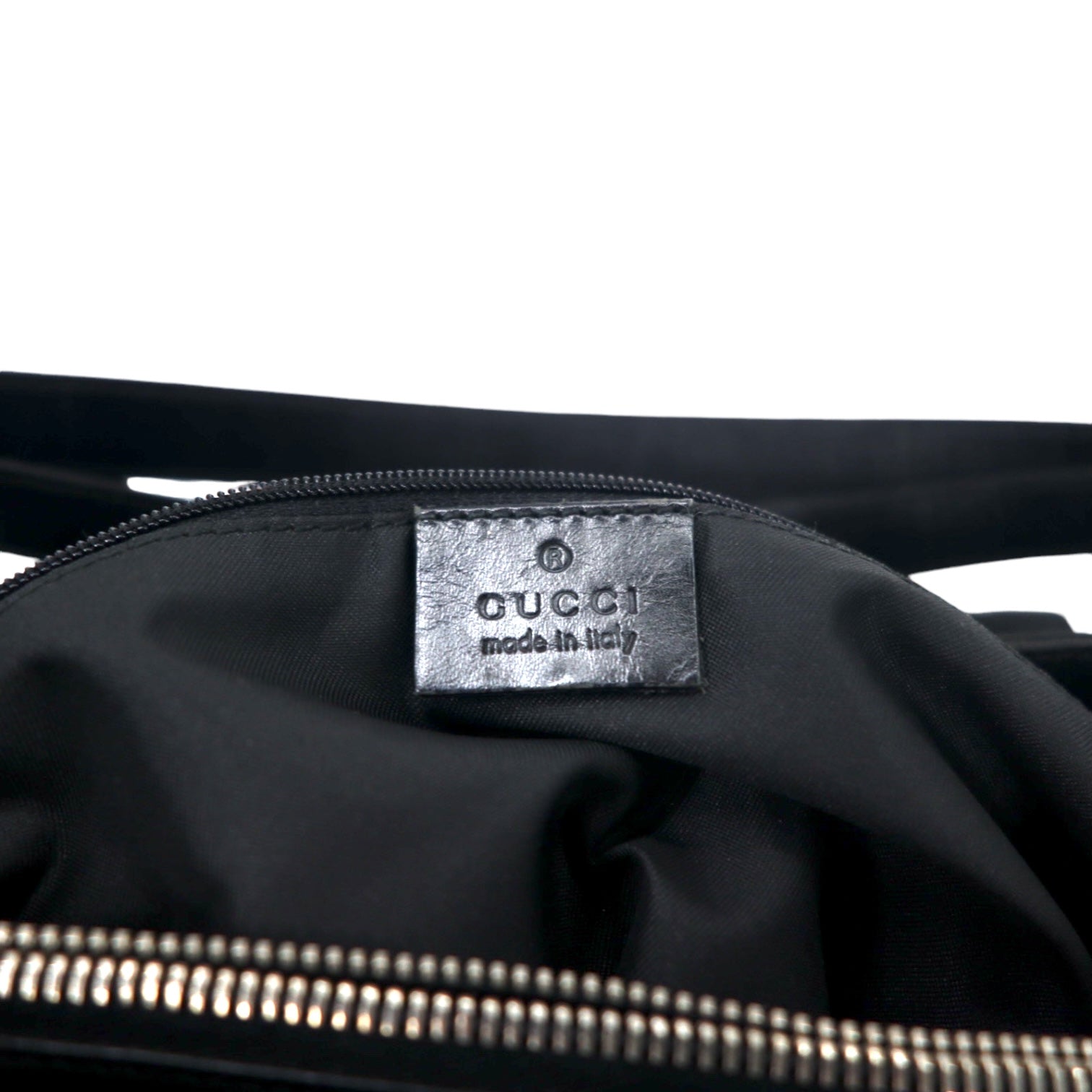 GUCCI Borsa a tracolla tote in nylon GG, Made in Italy, colore nero, 002 1043 002046
