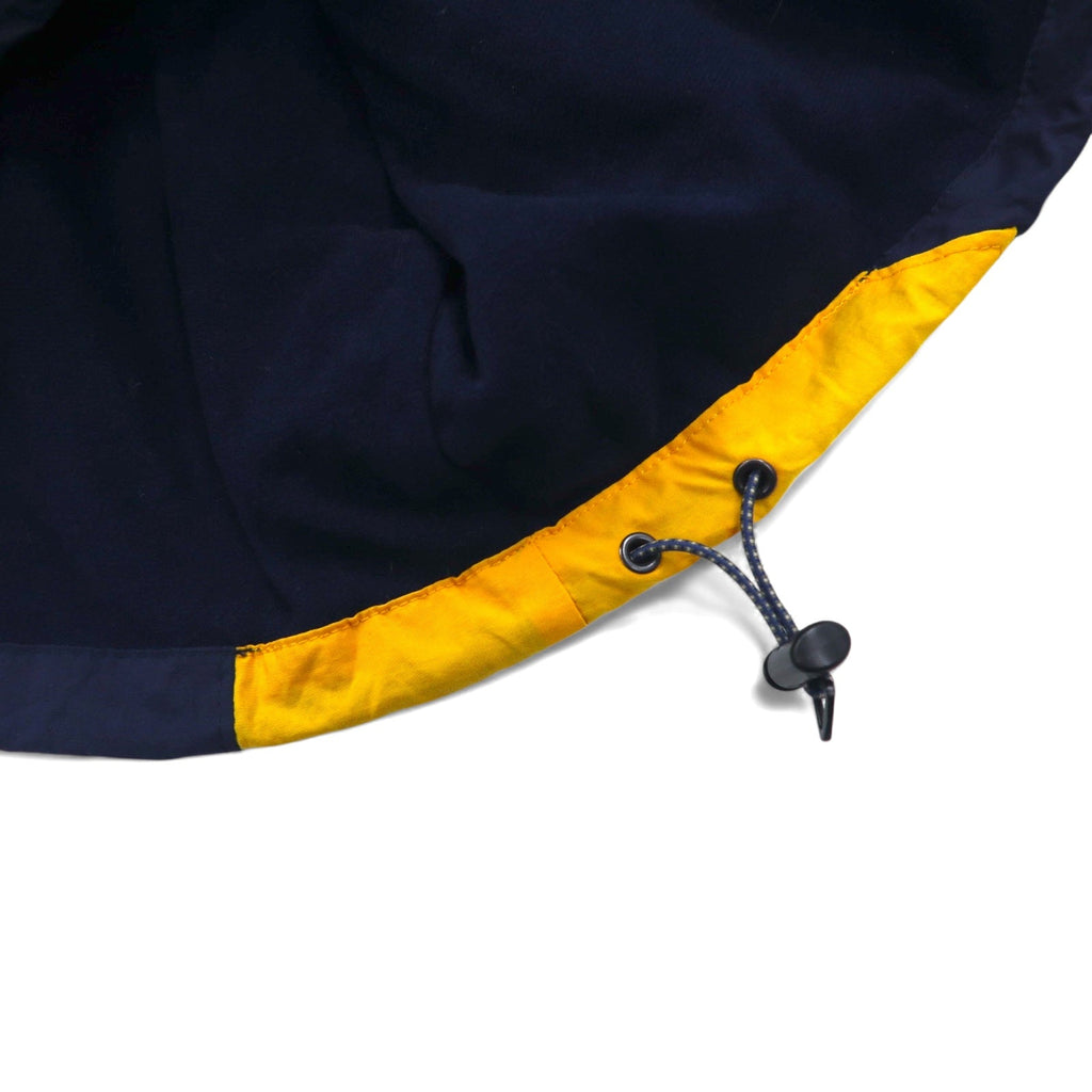 Columbia Giacca mezza zip Parka da montagna Parka a vento Taglia XL Blu navy Nylon Logo ricamato Fodera in pile Coulisse