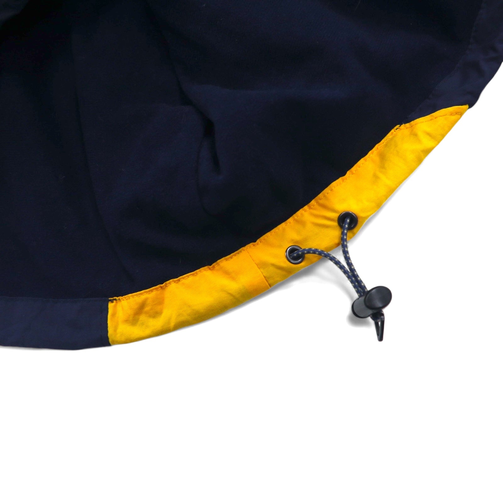 Columbia Giacca mezza zip Parka da montagna Parka a vento Taglia XL Blu navy Nylon Logo ricamato Fodera in pile Coulisse