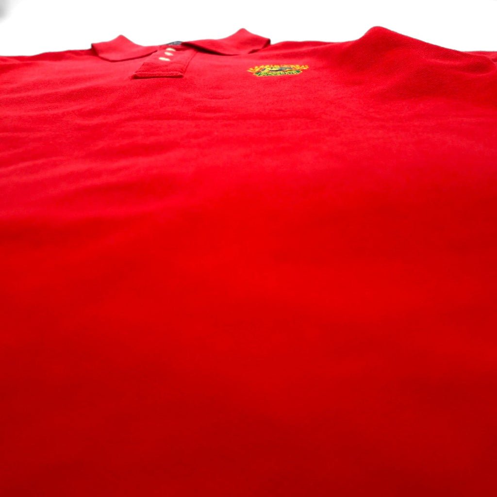 Burberrys USA Old Polo Shirt S Rosso Cotone Piqué Logo Ricamato