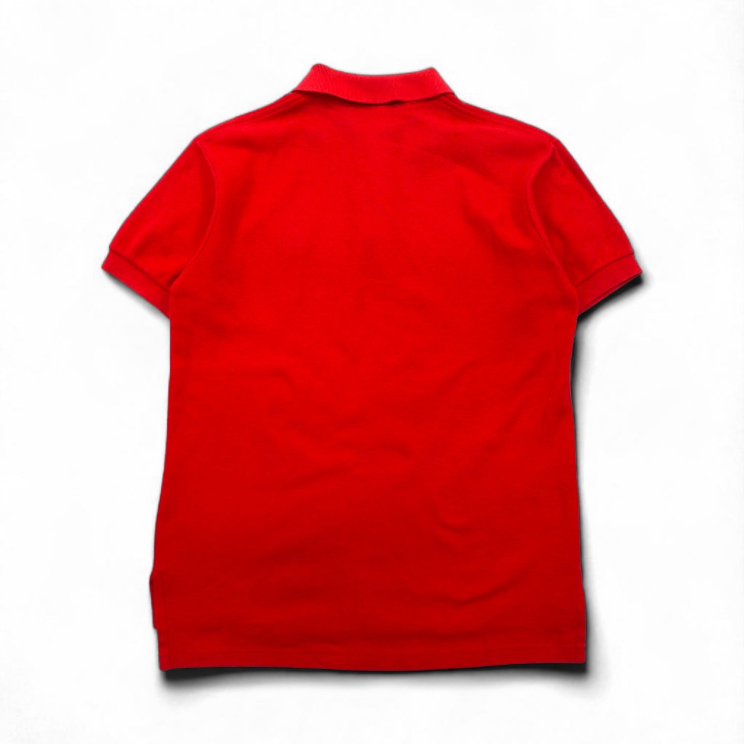 Burberrys USA Old Polo Shirt S Rosso Cotone Piqué Logo Ricamato