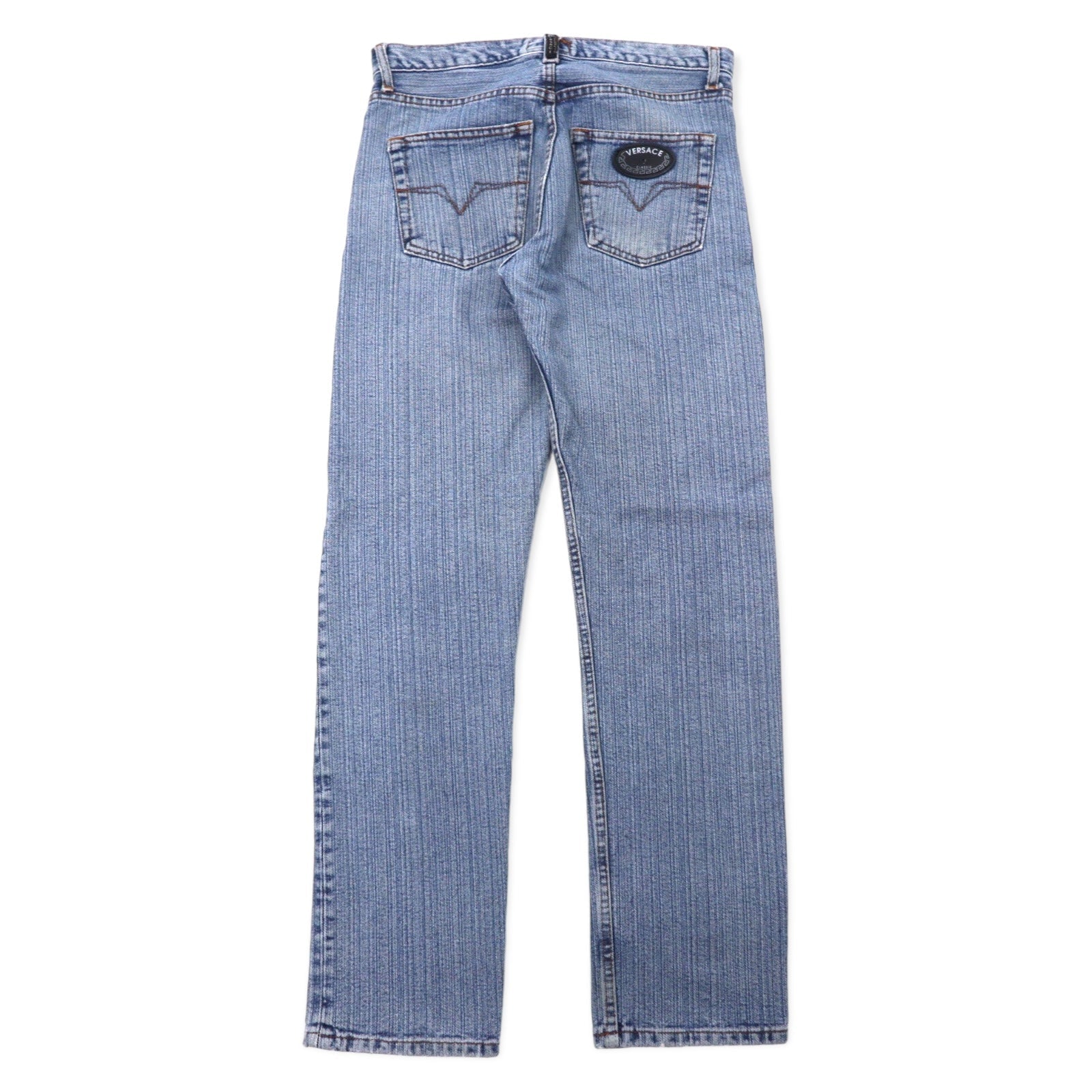 VERSACE CLASSIC V2 Jeans 30 Blu Ice Wash Chiusura a bottoni
