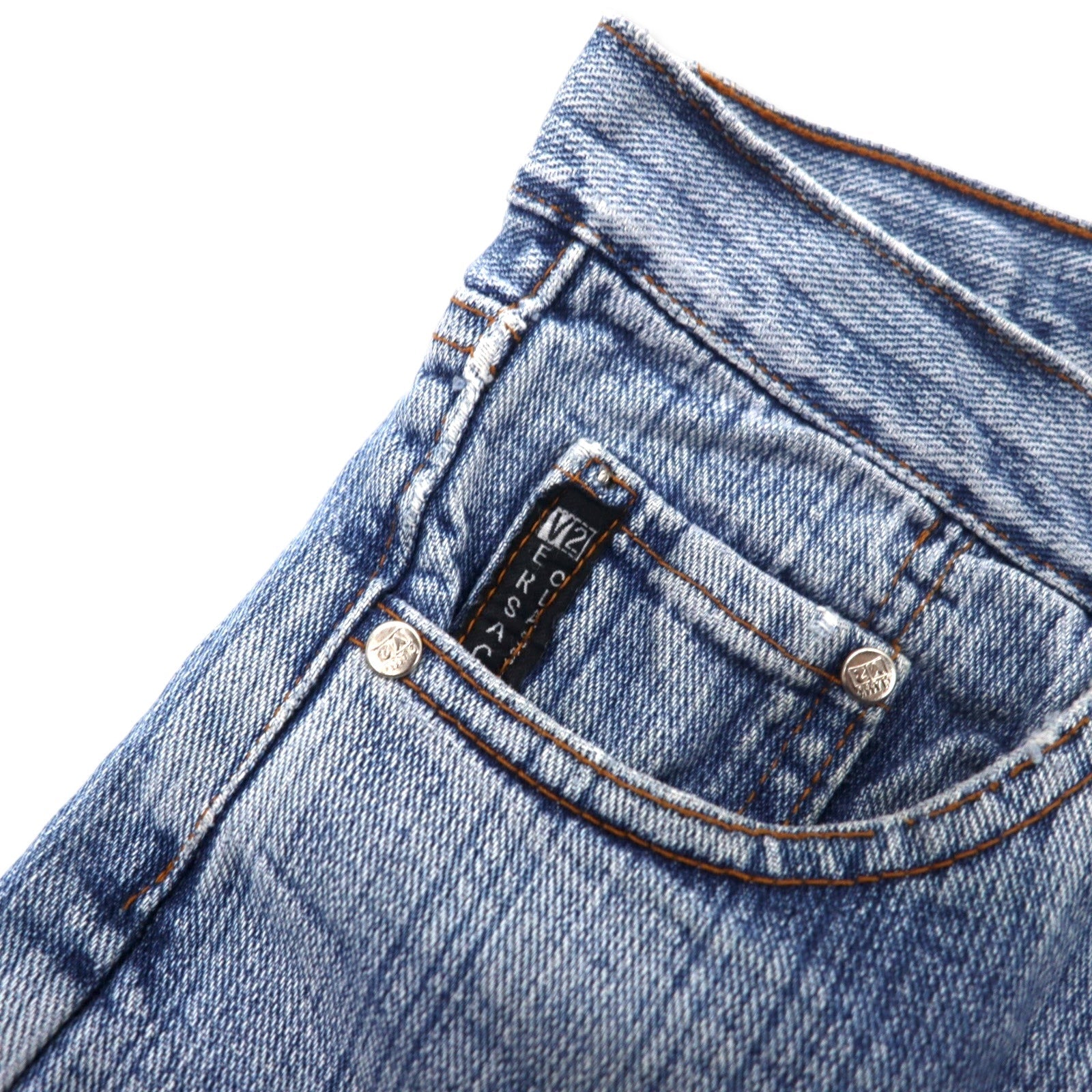 VERSACE CLASSIC V2 Jeans 30 Blu Ice Wash Chiusura a bottoni
