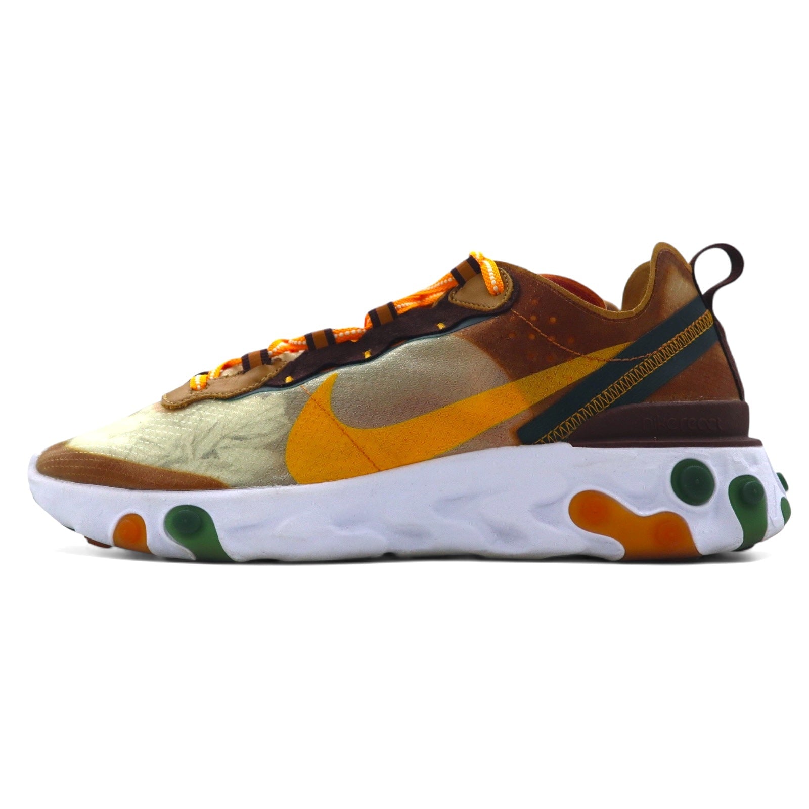 NIKE リアクトエレメント87 REACT ELEMENT 87 スニーカー 27cm オレンジ メッシュ PALE IVORY ORNG CJ6897-113