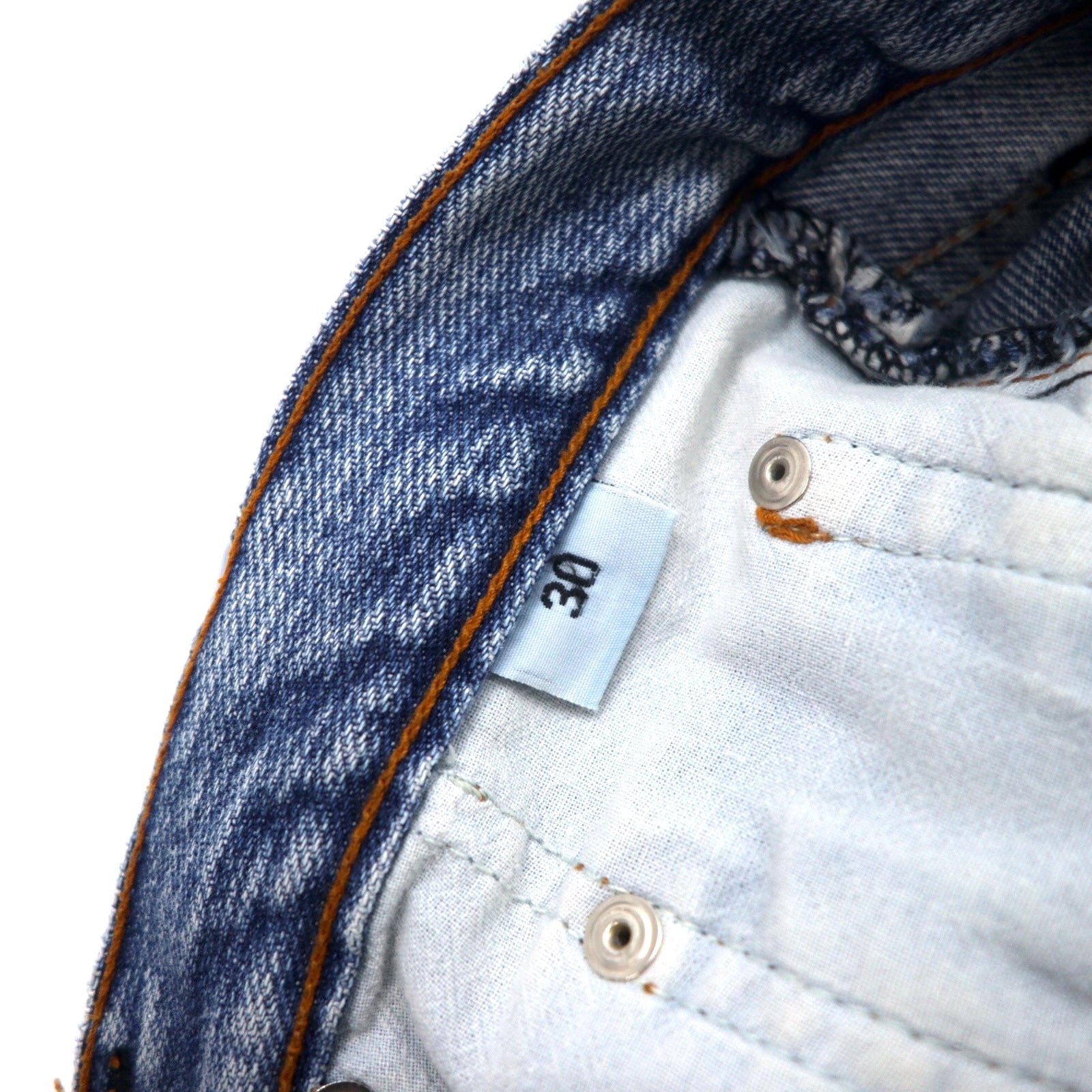 VERSACE CLASSIC V2 Jeans 30 Blu Ice Wash Chiusura a bottoni