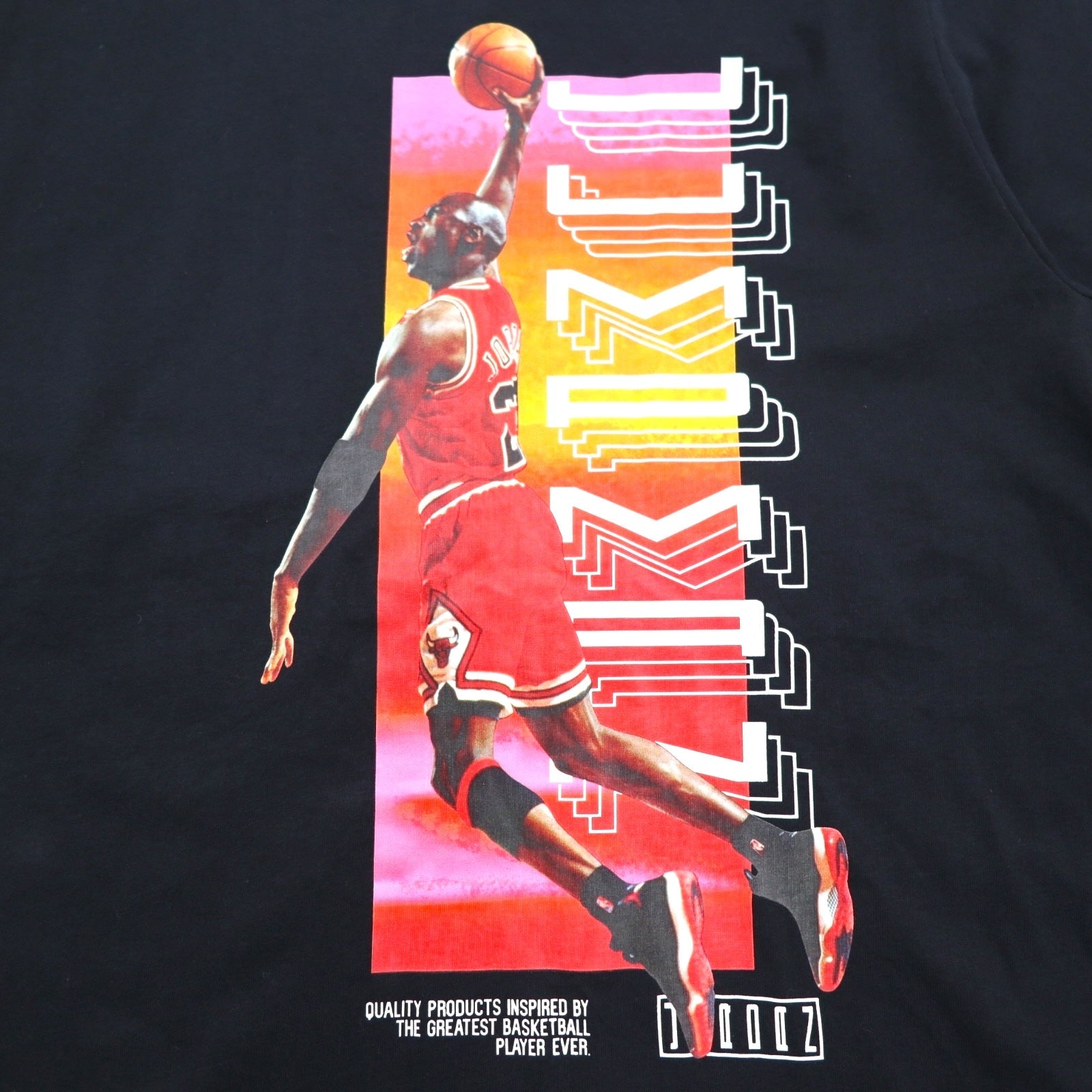 JORDAN BRAND ( NIKE ) Maglietta stampata Jordan L Nera Cotone JUMP MAN CW0860-010 Nuovo con etichette