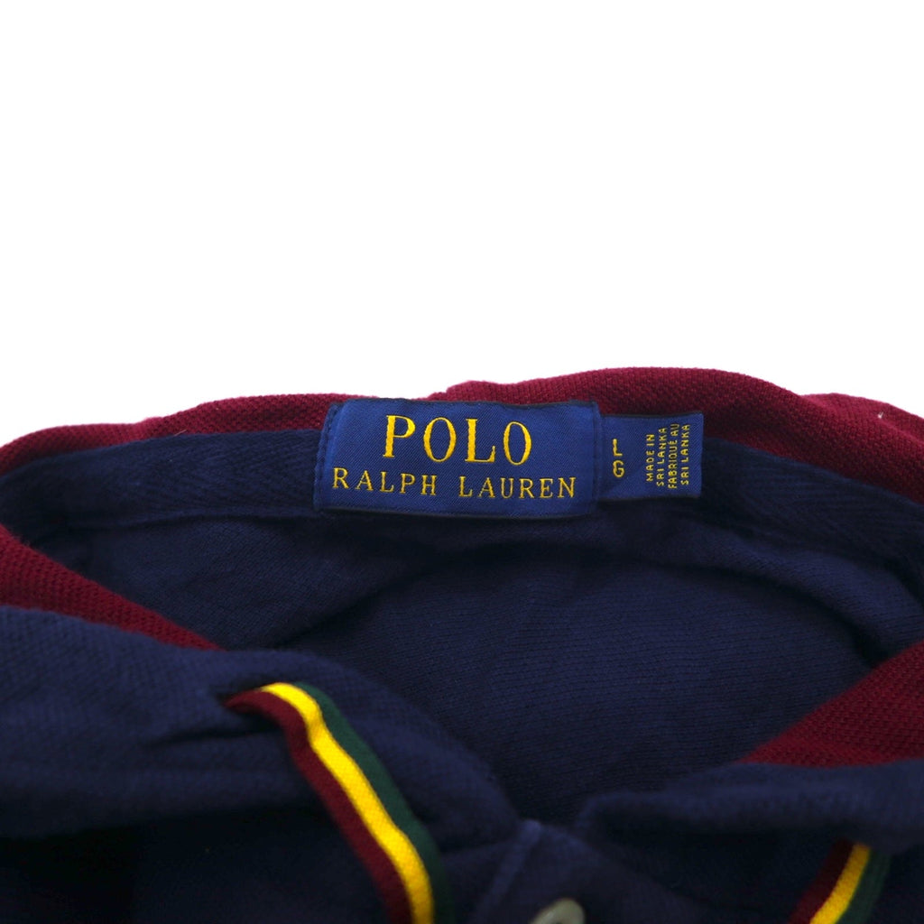 POLO RALPH LAUREN ビッグポニー エムブレム 刺繍 プルオーバー パーカー L ネイビー コットン 鹿の子