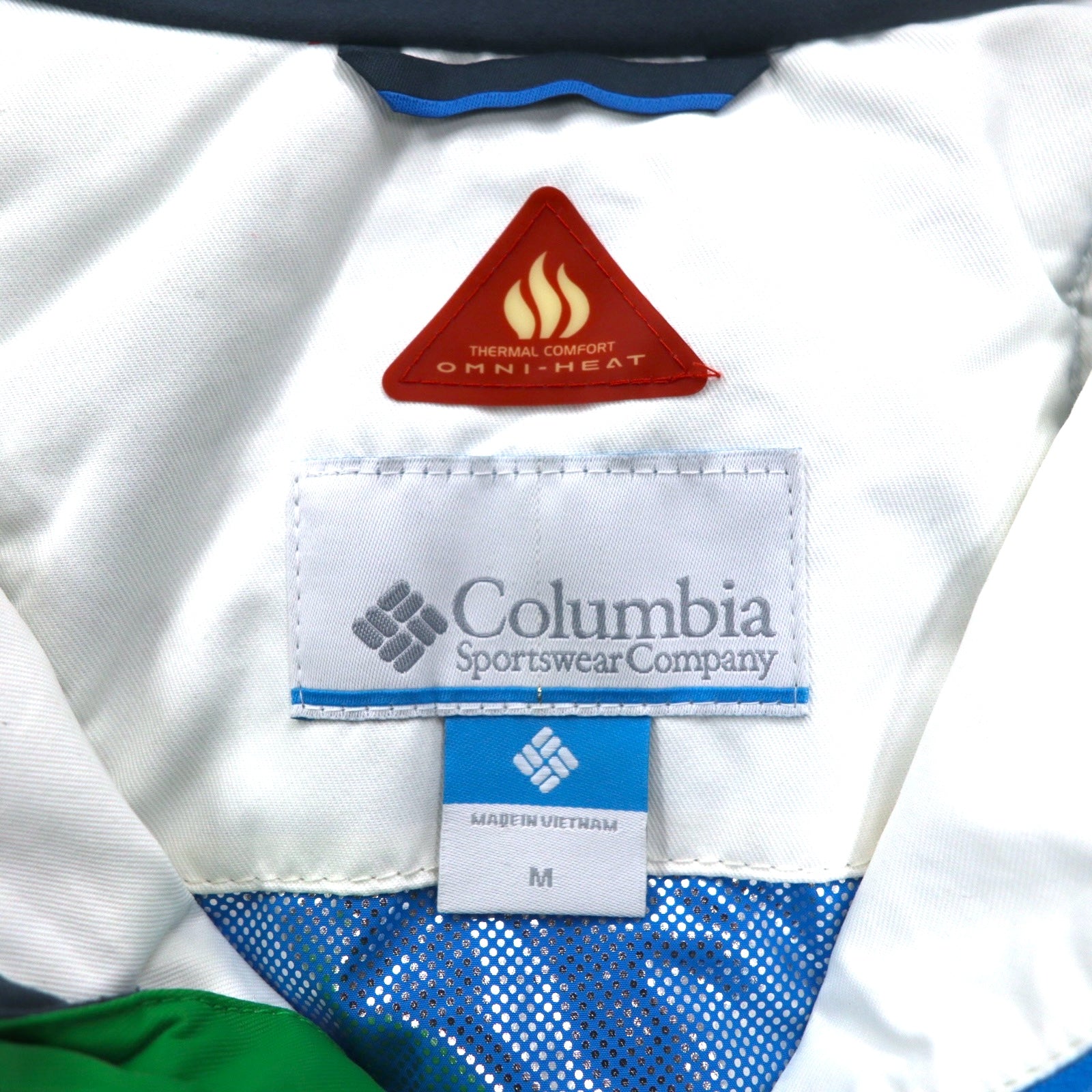 Columbia OMNI-HEAT Giacca a Vento da Montagna Taglia M Verde OMNI-TECH Impermeabile CUBIST 2.0 JACKET SM4010-010 Nuovo con Etichette