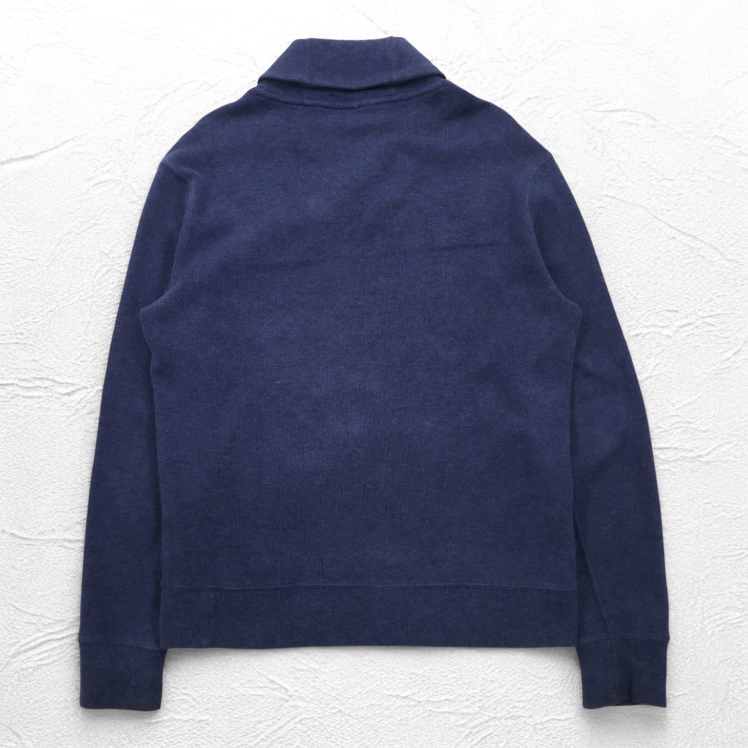 POLO RALPH LAUREN Felpa con collo a scialle L Blu navy Cotone Ricamo piccolo pony