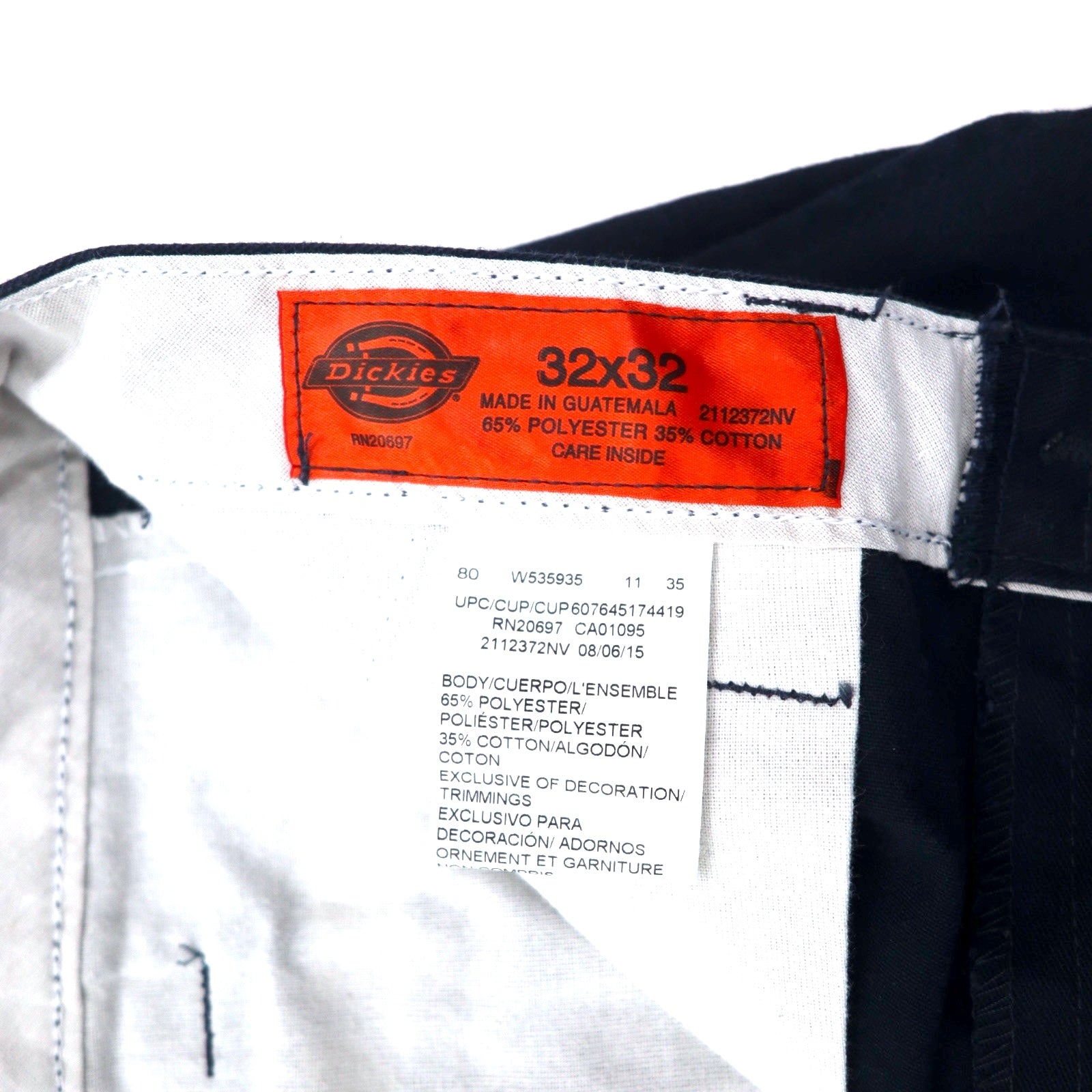 Dickies Pantaloni Cargo da Lavoro 32 Blu Scuro Poliestere Cotone Chino 2112372