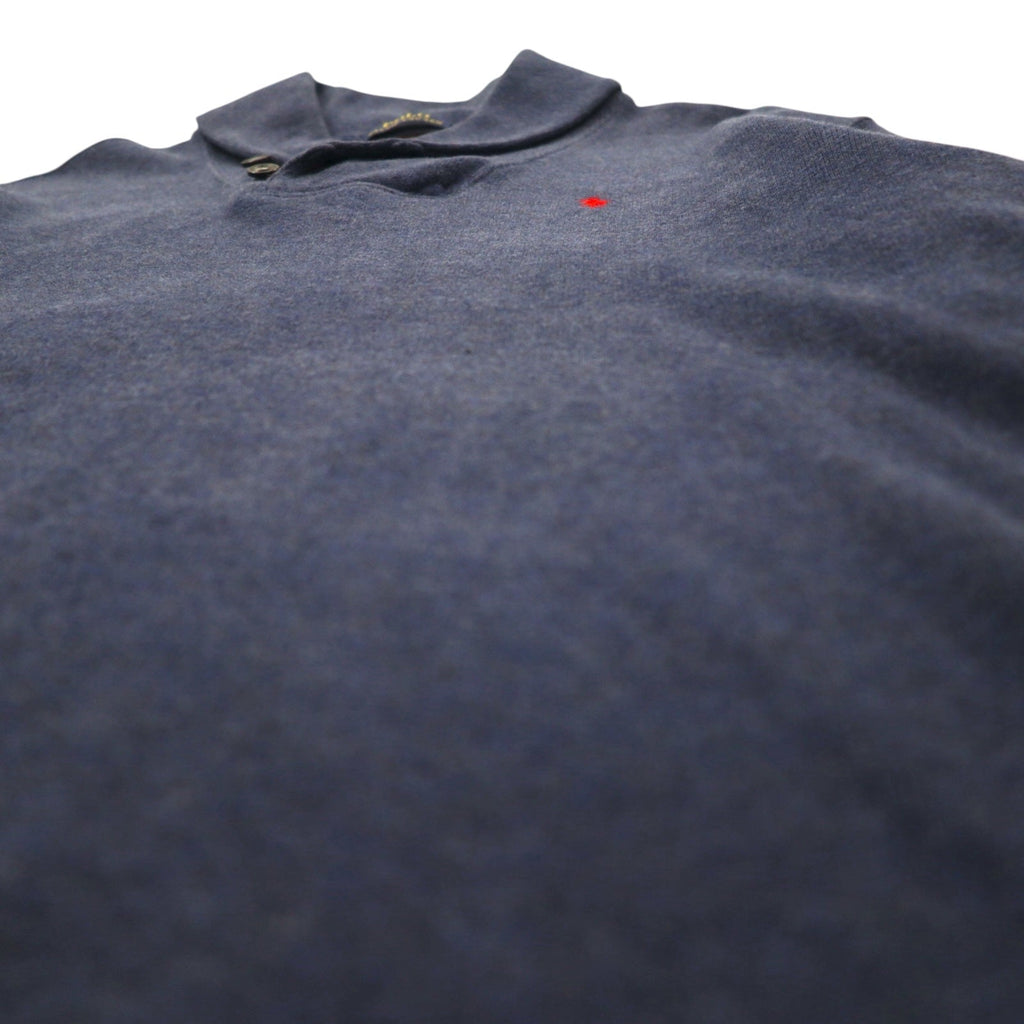 POLO RALPH LAUREN ショールカラー スウェット L ネイビー コットン スモールポニー刺繍