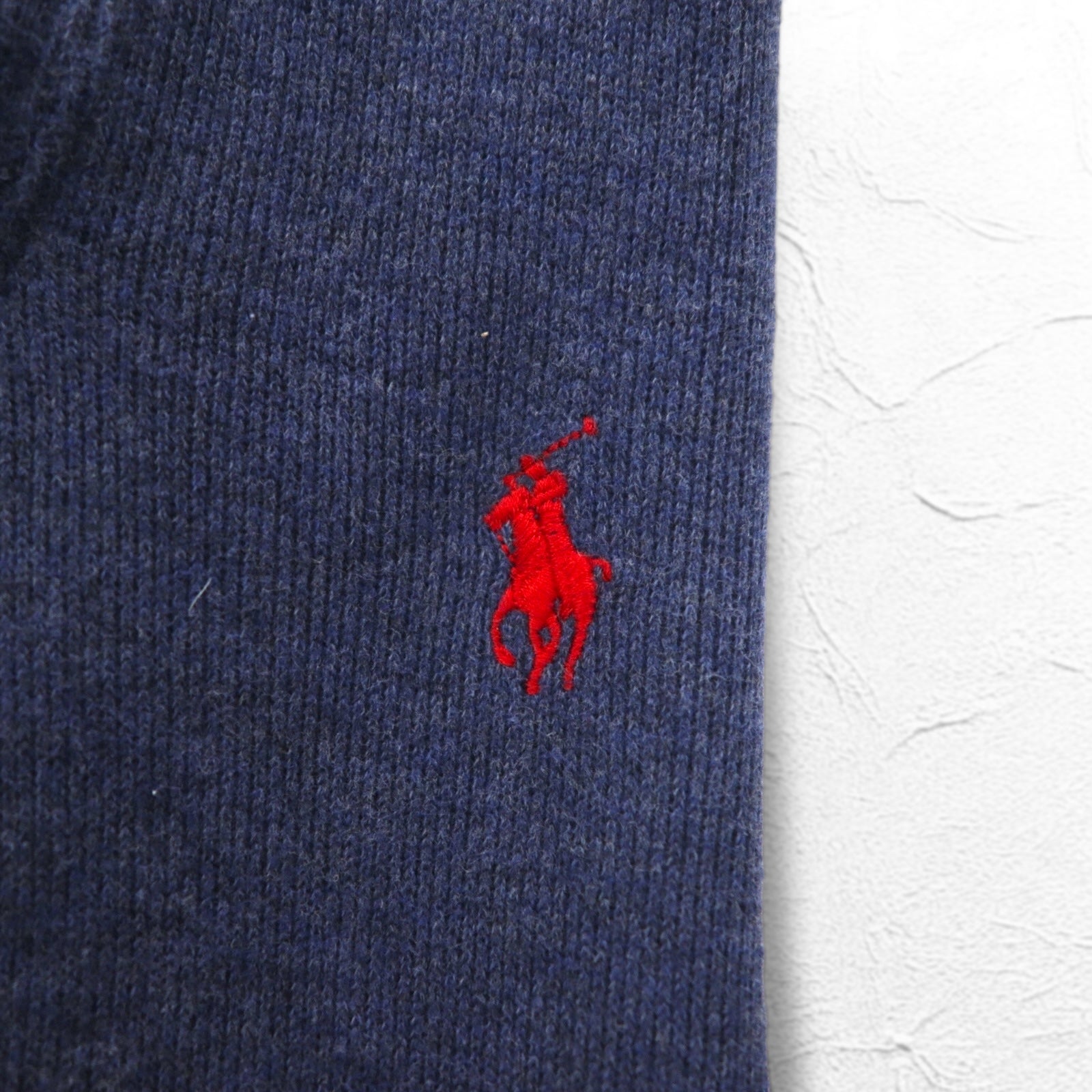 POLO RALPH LAUREN Felpa con collo a scialle L Blu navy Cotone Ricamo piccolo pony