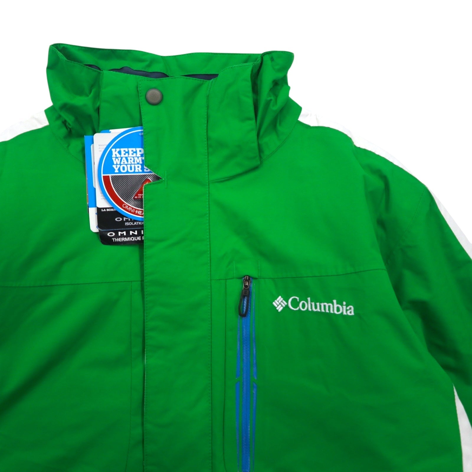 Columbia OMNI-HEAT Giacca a Vento da Montagna Taglia M Verde OMNI-TECH Impermeabile CUBIST 2.0 JACKET SM4010-010 Nuovo con Etichette