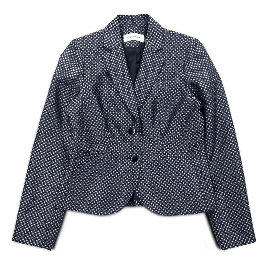 Calvin Klein 2B Giacca sartoriale S Argento Monogramma All-over Poliestere