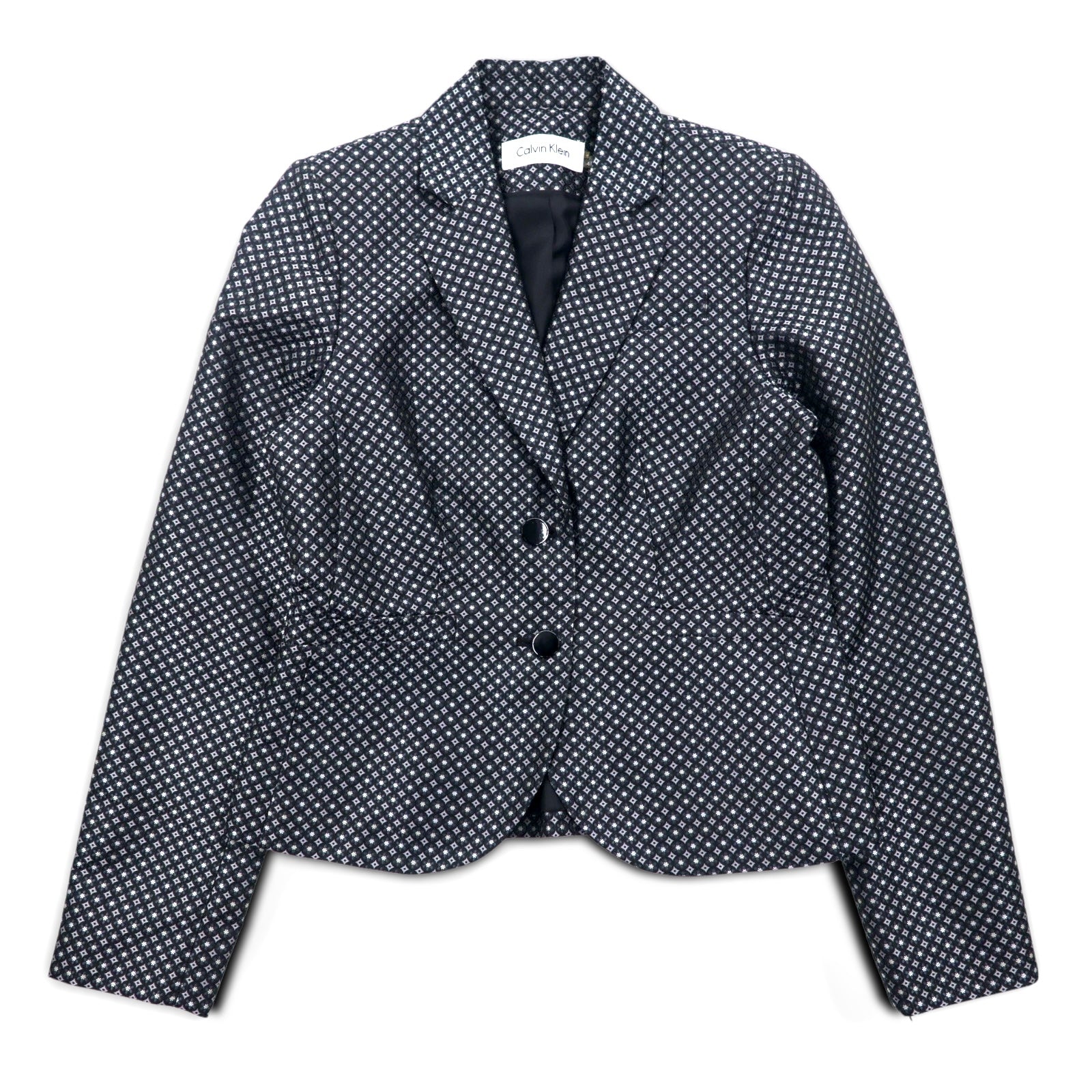 Calvin Klein 2B Giacca sartoriale S Argento Monogramma All-over Poliestere