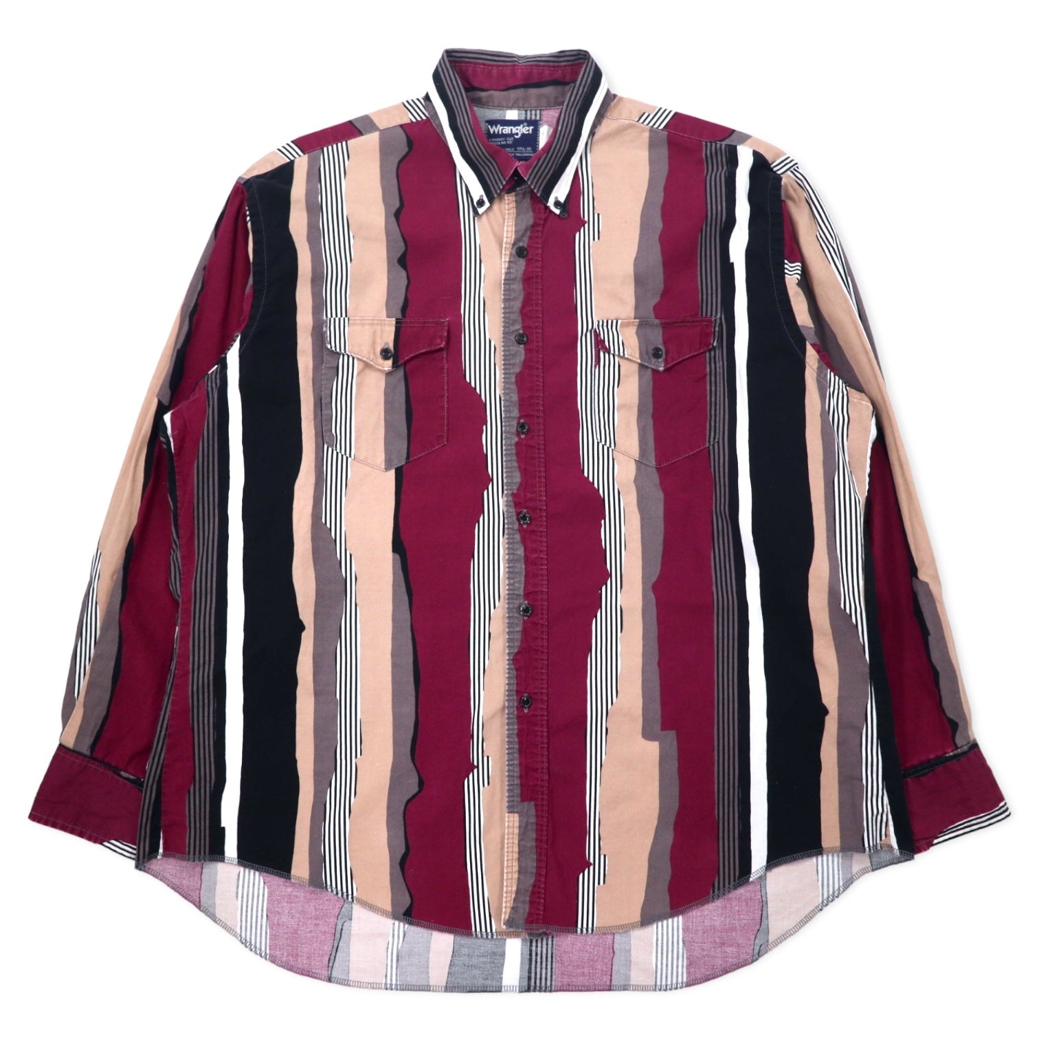Wrangler Made in USA anni '80 Camicia button-down Cowboy Cut XL Multicolore Cotone