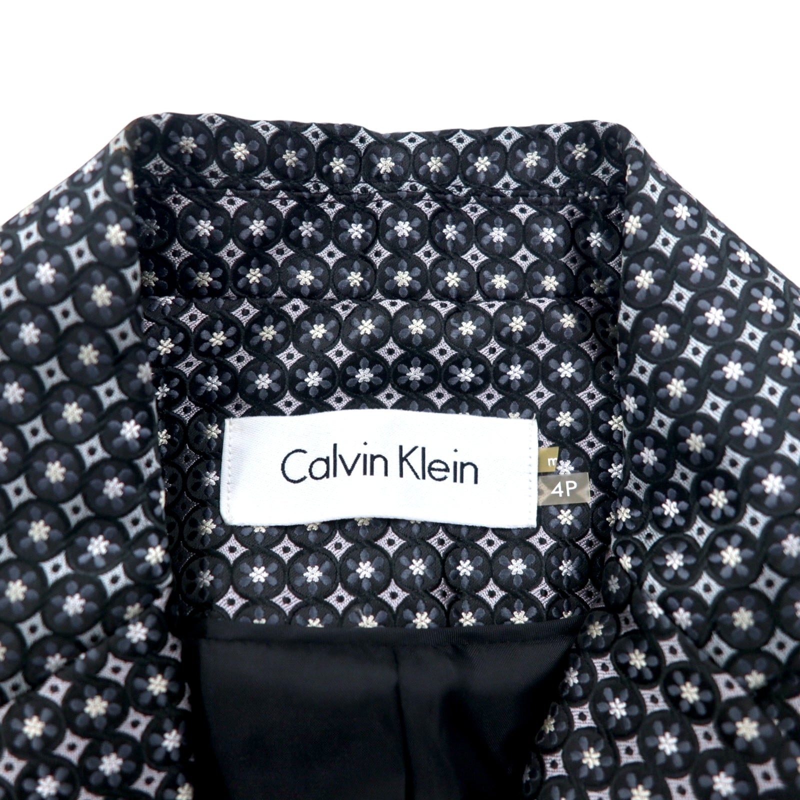 Calvin Klein 2B Giacca sartoriale S Argento Monogramma All-over Poliestere