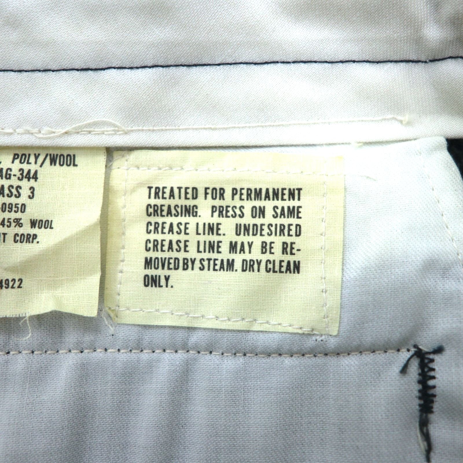 US ARMY 米軍 70年代 NAM戦 ドレスパンツ トラウザーズ M カーキ GENERALジップ ミリタリー 8405-00-067-4922 STARTHAM GARMENT CORP