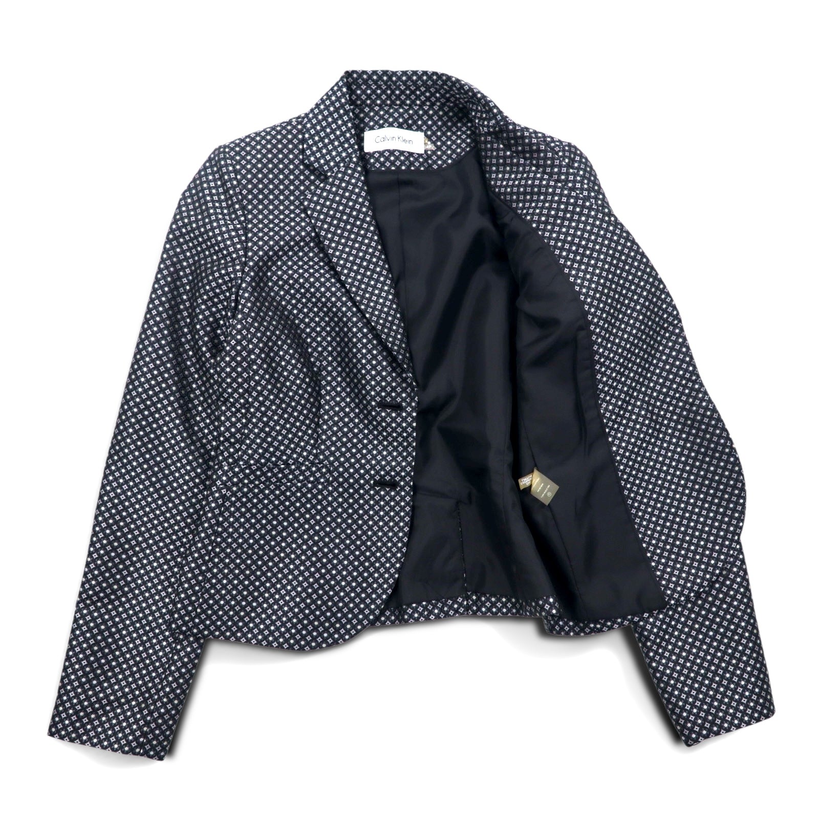 Calvin Klein 2B Giacca sartoriale S Argento Monogramma All-over Poliestere