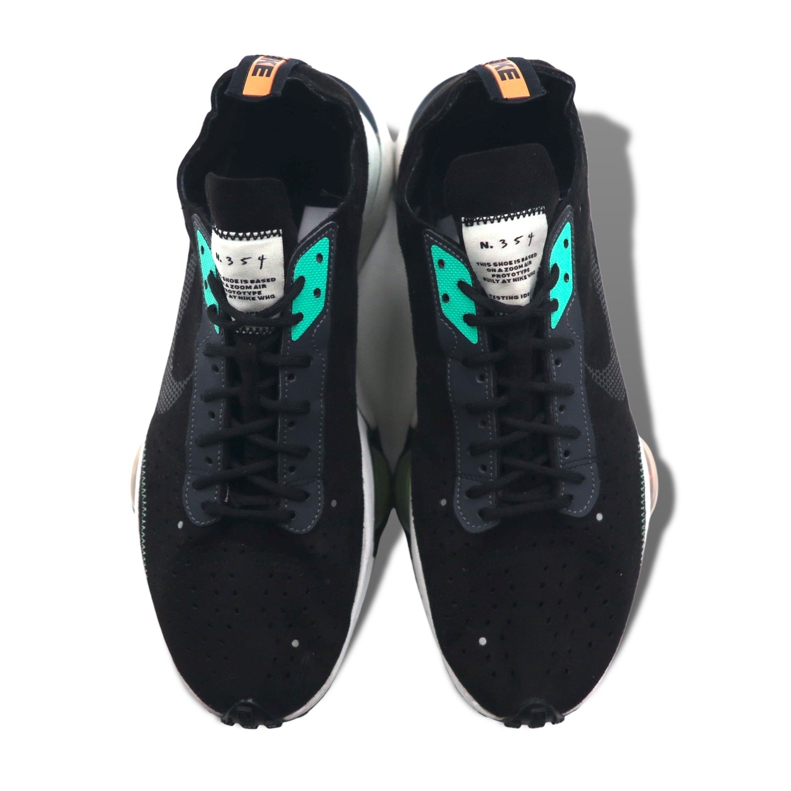 NIKE Air Zoom AIR ZOOM sneakers 28cm nero TYPE BLACK MENTA camoscio N.354 CJ2033-010