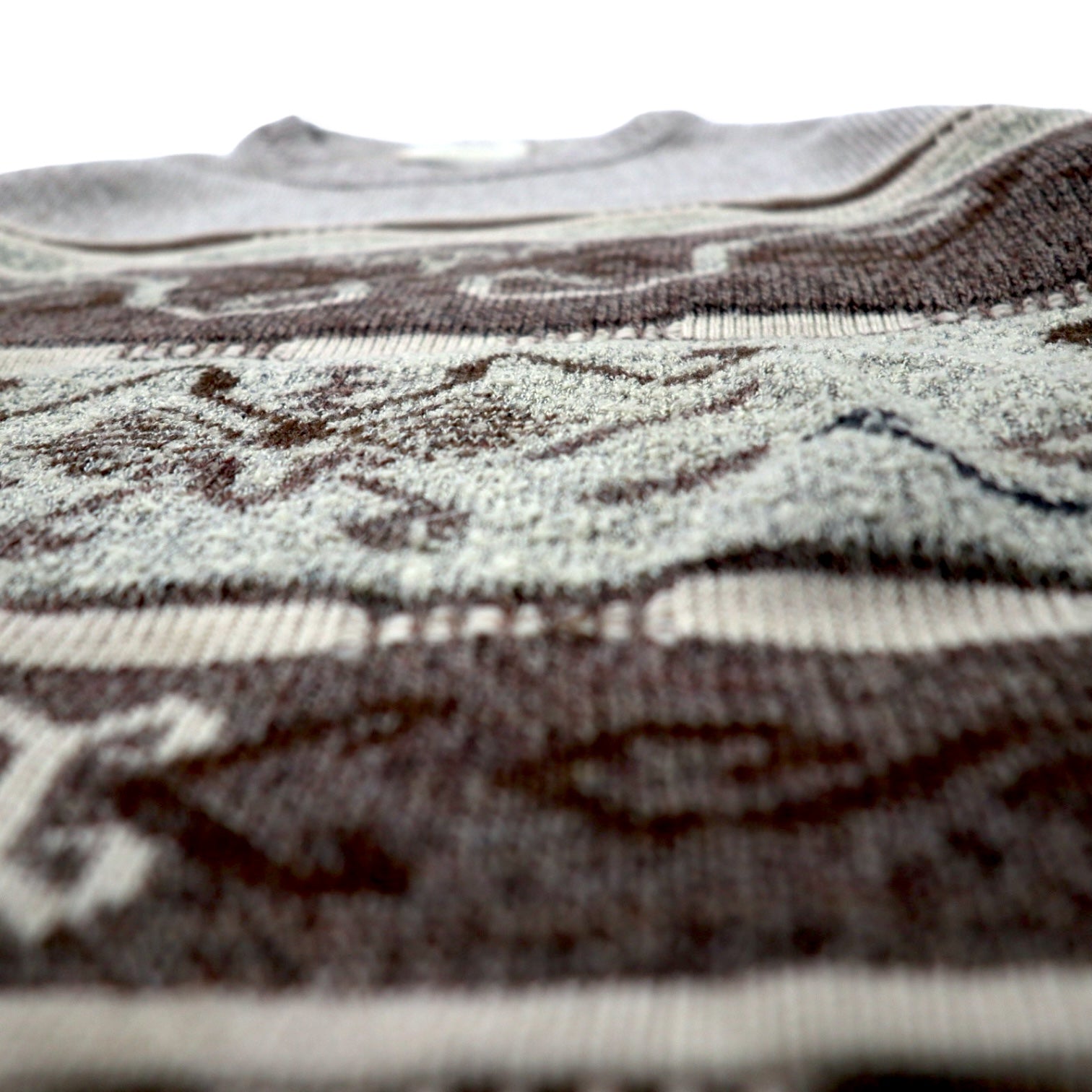 MEYNAL Maglione 3D in maglia dalla Francia, XL, beige, cotone, fantasia all-over