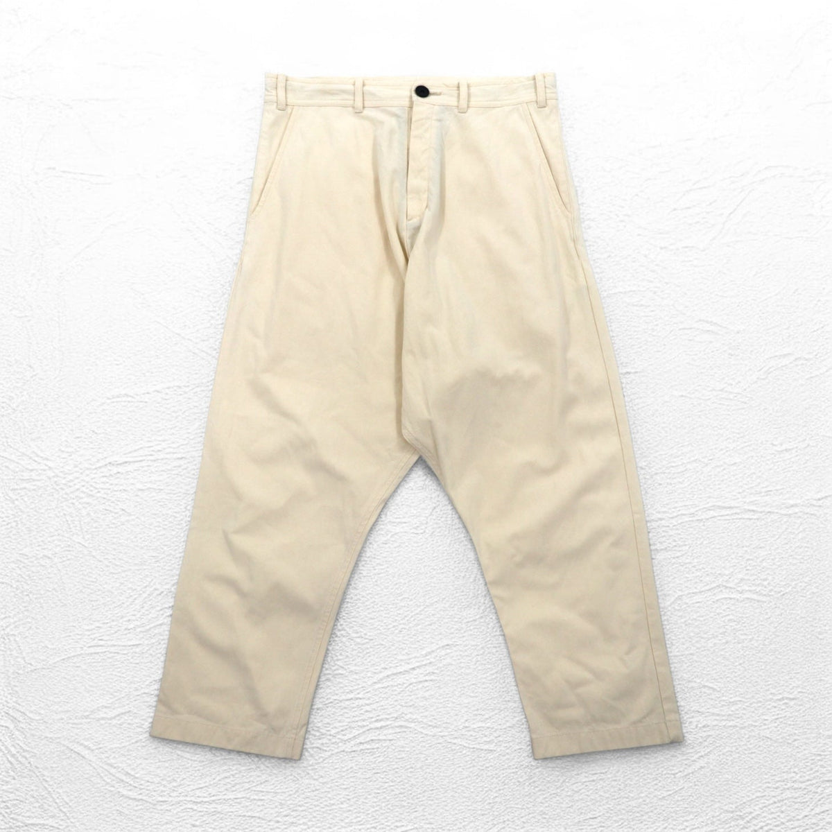 O project Pantaloni ampi alla turca REGULAR FIT Pantaloni S Cotone Beige Made in Japan