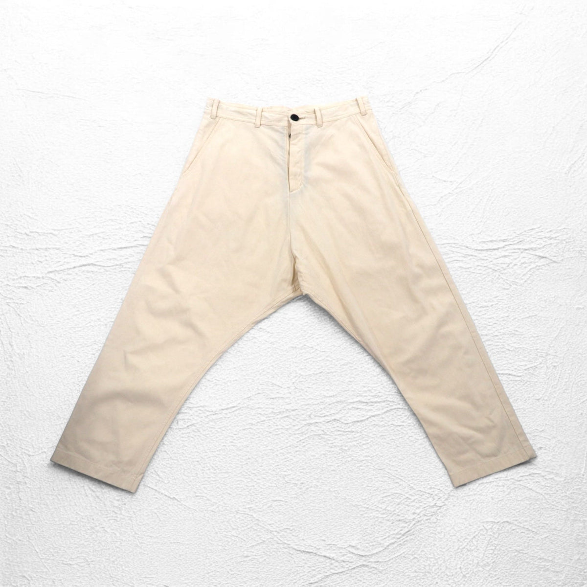 O project Pantaloni ampi alla turca REGULAR FIT Pantaloni S Cotone Beige Made in Japan