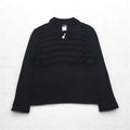 VERSACE CLASSIC V2 Maglia mezza zip in rayon, taglia L, nera, elasticizzata, Made in Italy
